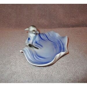 Vtg Meissen of Germany Dolphin On Waves Trinket Dish Porcelain Alli Home Decor